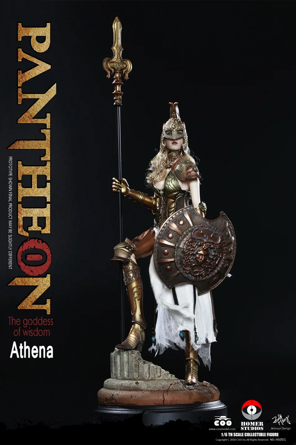 

COOMODEL X HOMER HS001 PANTHEON - ATHENA GODDESS OF WISDOM 1/6 Figure with Base