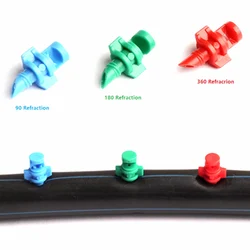 50pcs 90° 180° 360° Angle Simple Refraction Sprinkler Nozzle Head High Quality Garden Fruit Tree Irrigation Misting Nozzle