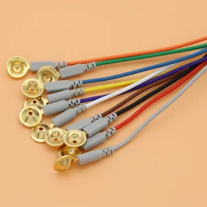 50pcs EEG/AEG/VEG -Kabel -Kabel -Kabel 1,5 mm Stecker Frauen und 1 m goldplattierte Kupferelektrode, 1,5 m, 2 m Kabel für EEG -Kappe. 8 Hauptverkäufe EEG CAP - №3
