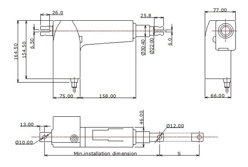 stainless steel 12V 24V DC linear actuator 4000N force load capacity,electric linear actuator,actuator linear