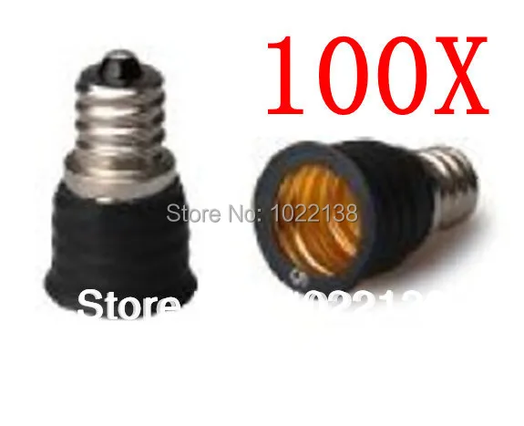 100pcs E12 to E17 LED socket adapter Lamp Holder bulb base screw Socket E12-E17 Converter extender for LED chandelier light