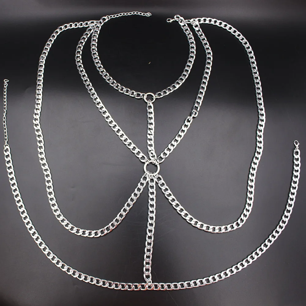 New design Punk luxury chunky chain Bikini Exclusive Heavy Custom Summer Style Body Chain BY0014