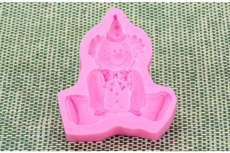 3D Silicone Clown Shaped Baking Mold Fondant Cake Tool Chocolate Candy Cookies Pastry Soap Moulds D037