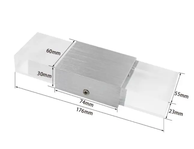 Imagem -06 - Luminária de Parede Quadrada Led 2w 6w Acrílica de Cristal Iluminação para Áreas Internas e Decoração de Parede 220v