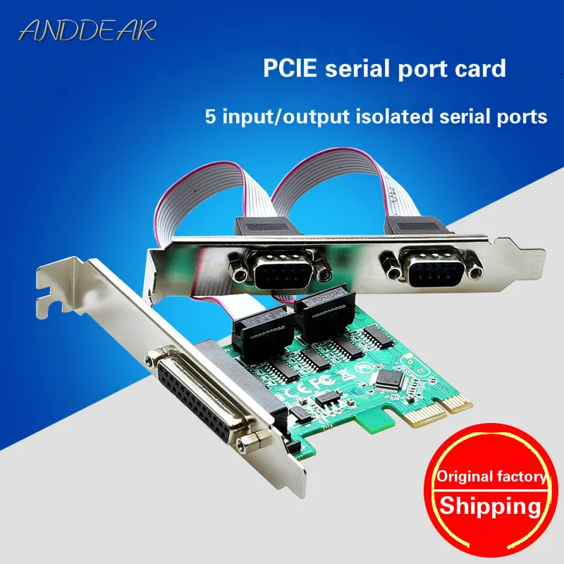 

ANDDEAR Serial parallel port card Dual COM serial port + printer parallel port combination card RS232 industrial control card