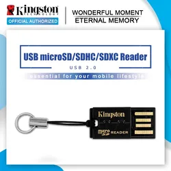 Kingston-lector de tarjetas microSD USB 2,0, adaptador de tarjeta de memoria Flash microSDHC microSDXC