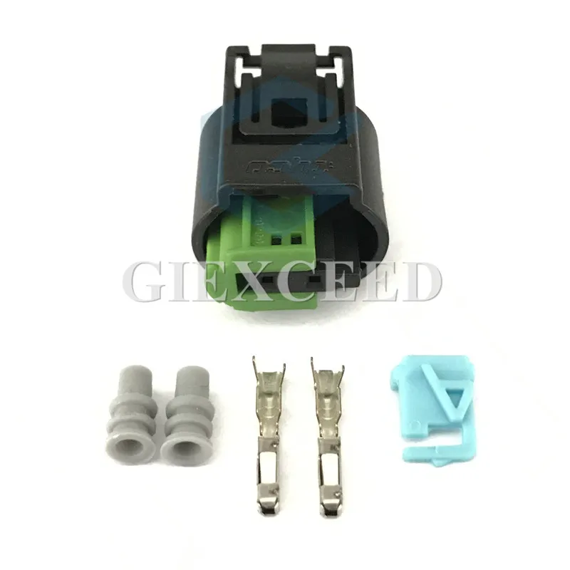 2 Sets 2 Pin AC Assembly 968405-1 1-967644-1 Water Temprature Sensor Connector Automotive Socket For BWM Porsche Benz BUICK