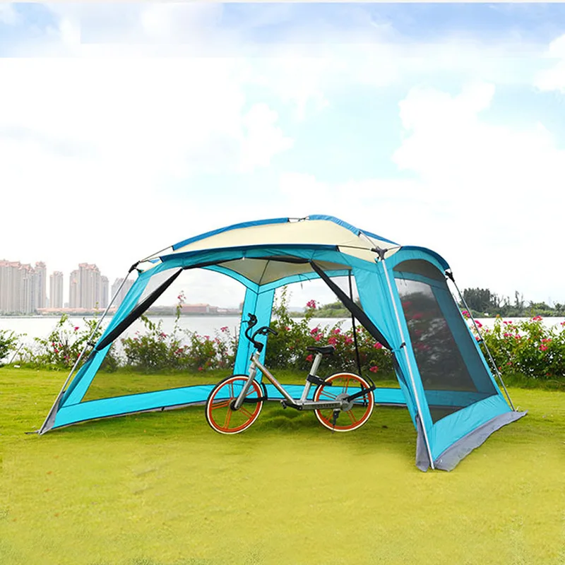 Outdoor beach tents canopy 5-8 shade anti-sun anti-rain sunshade awning waterproof big space camping tent