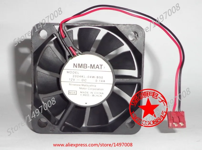 

NMB-MAT 2004KL-04W-B50 M0A DC 12V 0.14A 2-Wire 50X50X10mm Server Cooling Fan