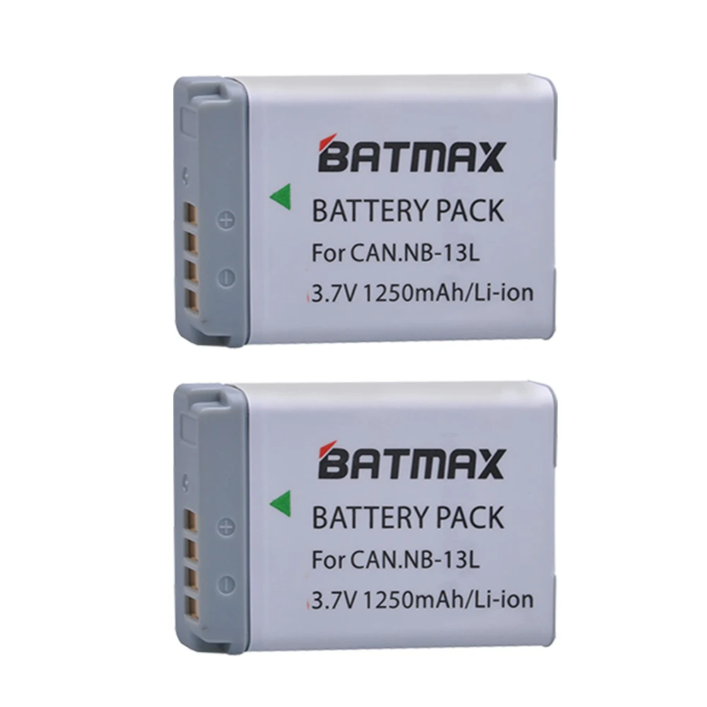 

2pcs 1250MaH NB-13L NB13L Rechargeable Camera Batteries for Canon PowerShot G5 X G5X G7 X Mark II G7X G9 X G9X SX720 HS