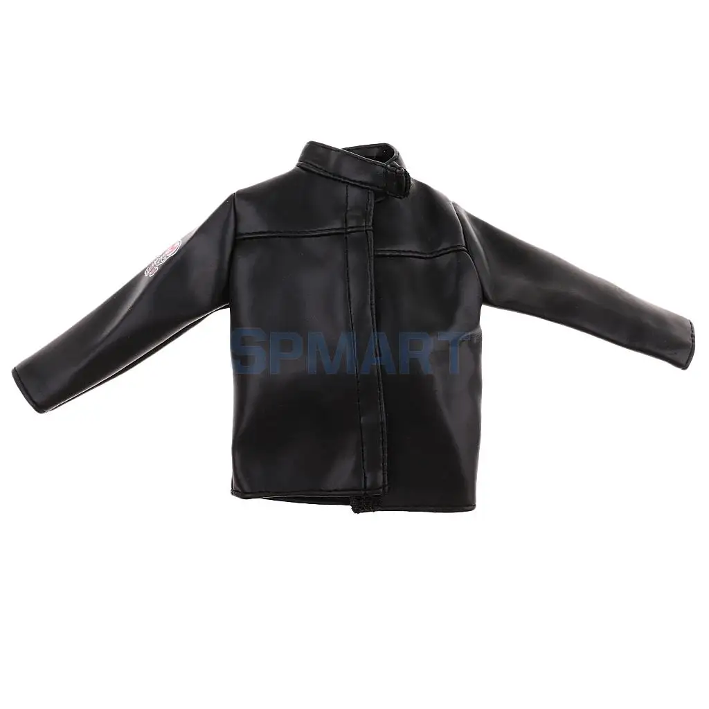 1/6 Scale Black PU Leather Male Jacket Coat Clothes Men Clothing for 12'' /  Action Figure Toys Accessories