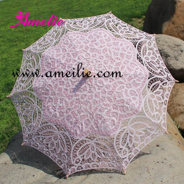 10 cores sortidas amelie handmade battenburg lace parasol umbrella decoração festa de casamento guarda-chuva