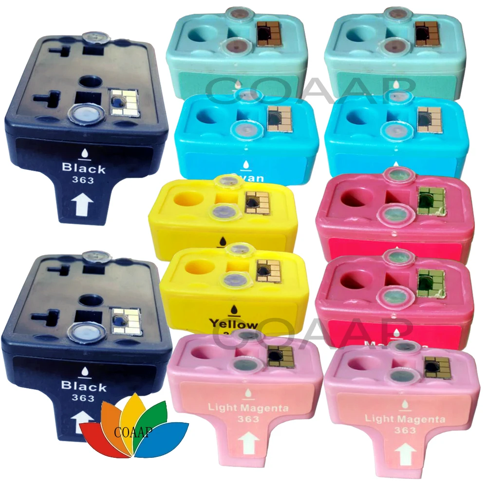 12 Compatible ink Cartridges for HP 363 XL C8721 C8771 C8772 C8773 C8774 C8775 for PhotoSmart 3310 C7250 D7280 Printer