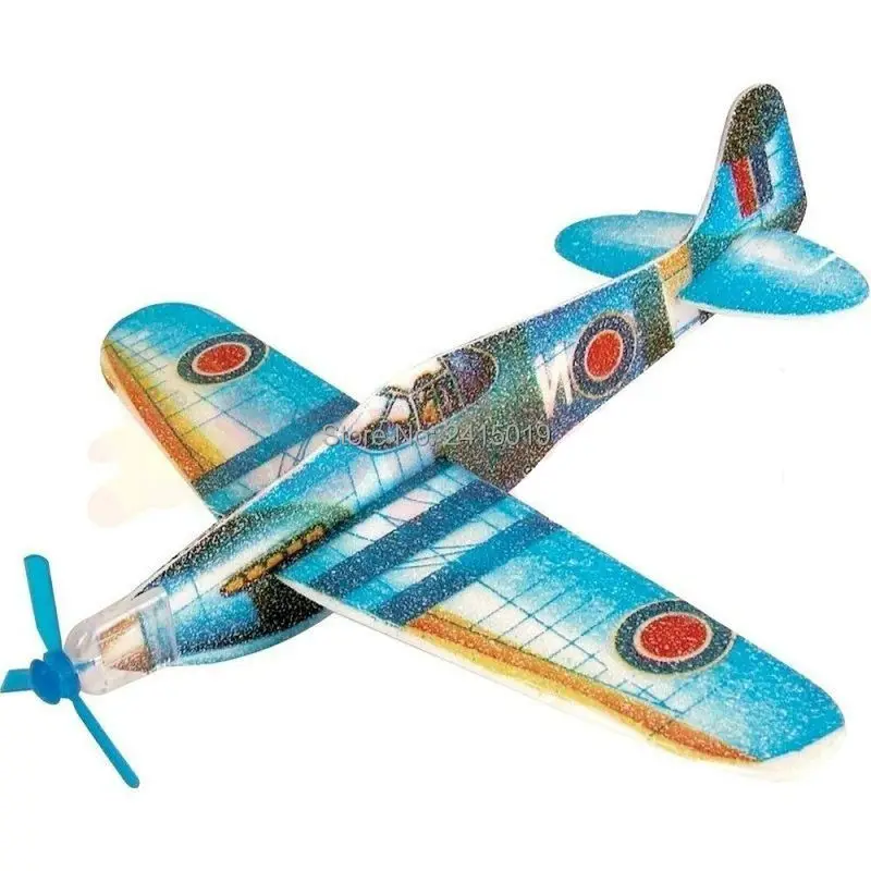 Free ship 48x DIY polystyrene world war 2  hand throw flying glider planes kids party toys games favors bag pinata stock fillers