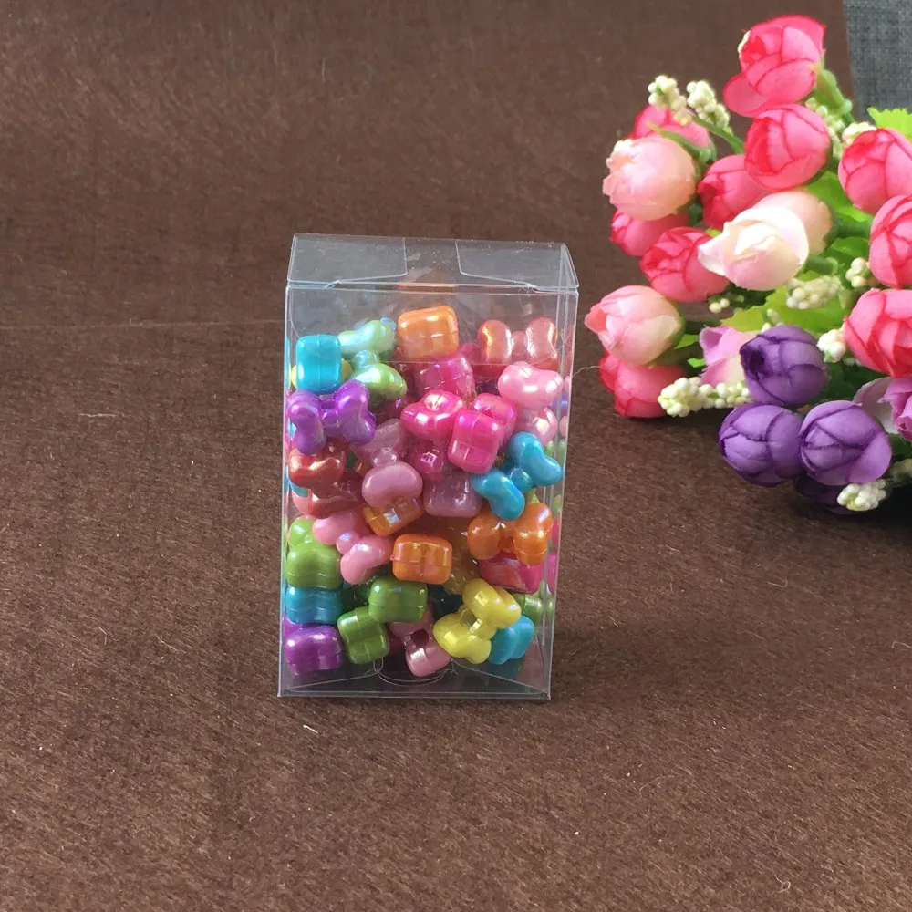 50pcs 5*8*10cm clear plastic pvc box packing boxes for gifts/chocolate/candy/cosmetic/crafts square transparent pvc Box