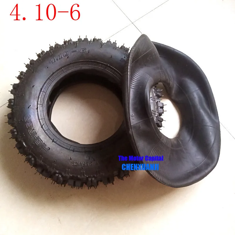 Good quality4.10-6 tire and inner tubeFit All Models ATV Go kart MIni Quad 47cc 49cc snowplow tires Snowmobile 