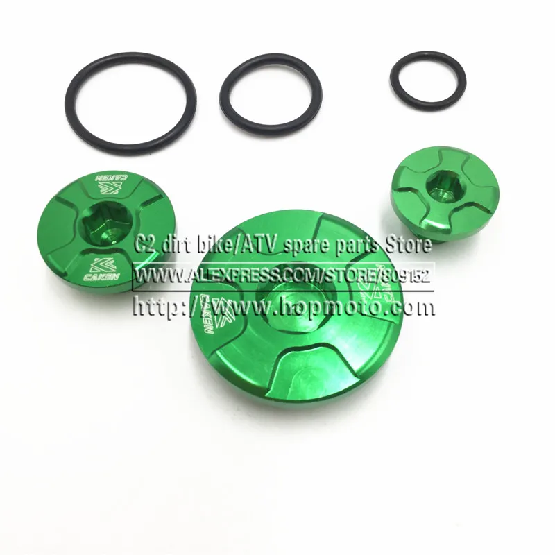   KLE650 Versys 07-15 NINJA 650 Motorcycle Accessories Engine Guard Plug Engine Crank Case Cap Oil Filler Cover geeen