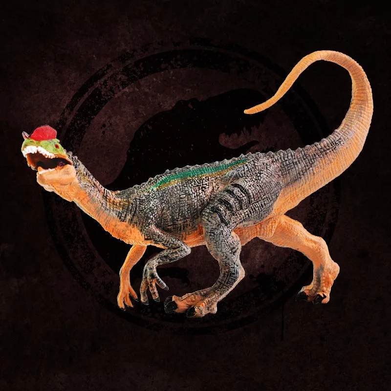 Carnivorous Dilophosaurus Model Action Figures T-Rex Dinosaur Animals Mouth Open Figurines Brinquedo Kid Toy