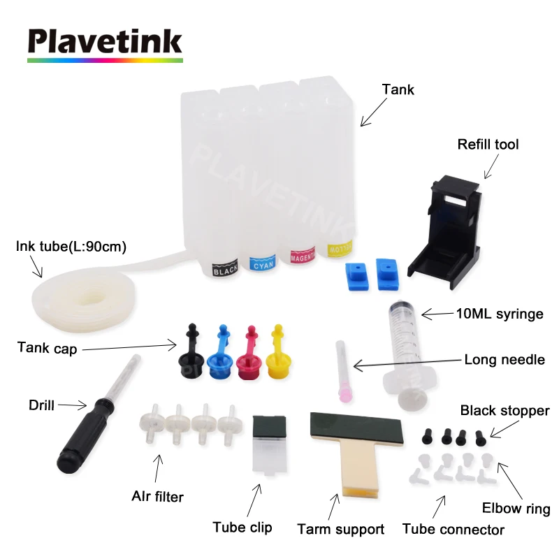 Plavetink Diy Ciss Ink Tank For Canon PG 40 Pixma IP1200 IP1300 IP1600 IP1700 IP1800 IP1900 IP1880 IP2200 IP2400 IP2500 Printer