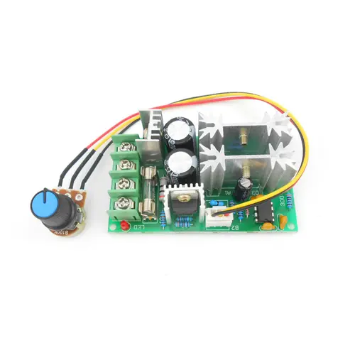 Imagen 2 del producto Regulador de velocidad del motor CC 12V 24V 36V 48V Módulo de accionamiento de alta potencia Controlador de velocidad del motor PWM Regulador de corriente 20A