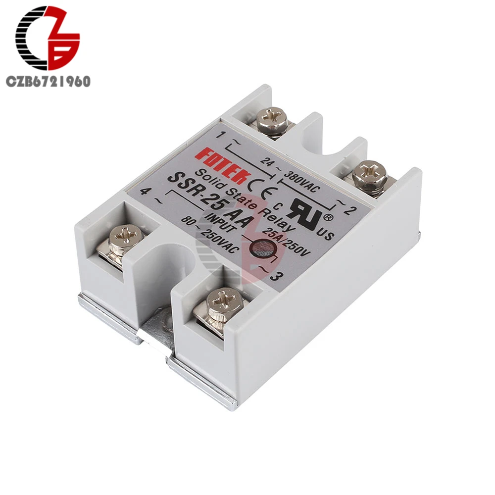 Solid State Relay SSR-40AA  SSR-60AA SSR-75AA SSR-100AA AC 24V-380V 80-250V SSR 40AA 60AA 75AA 100AA 40A 60A 75A 100A Relay