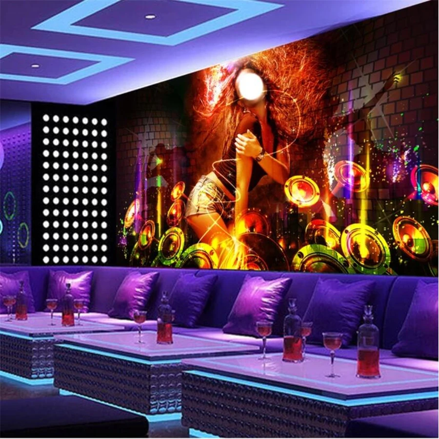 

beibehang Custom wallpaper 3d mural hot dance sexy girl bar KTV decorative background wall papers home decor 3d papel de parede