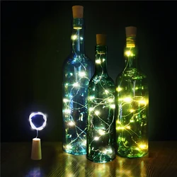 Xsky 2M 20Led Glass LED String Light Cork Shaped Wine Bottle Stopper Light Lamp For Christmas Party Home Decoration Fairy Lights