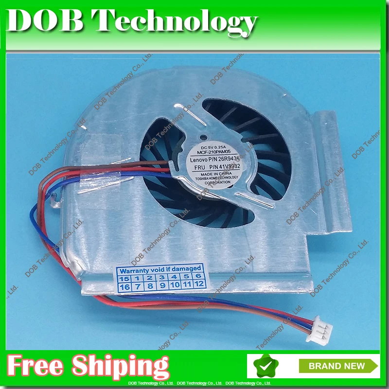 

Laptop CPU Cooling Fan for Lenovo IBM T61 T61P MCF-217PAM05 3 PIN 42W2461 42W2460 Fan