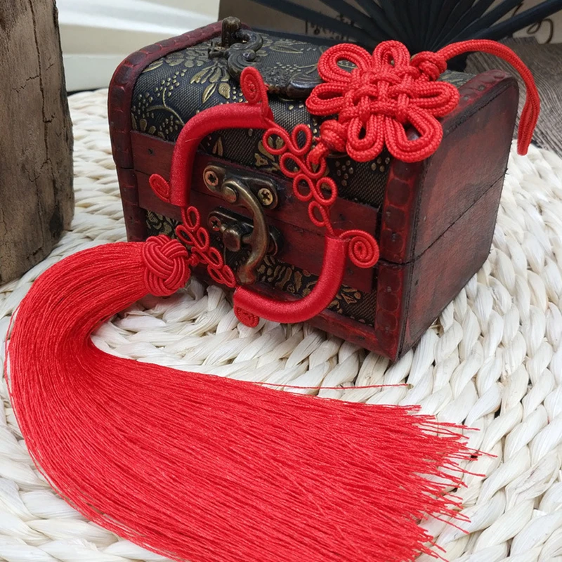 1PC w nowym stylu chińskie węzły Tassel DIY biżuteria zrobić akcesoria Craft frędzle ręcznie kurtyny szycie ubrań wisiorek dekoracyjny