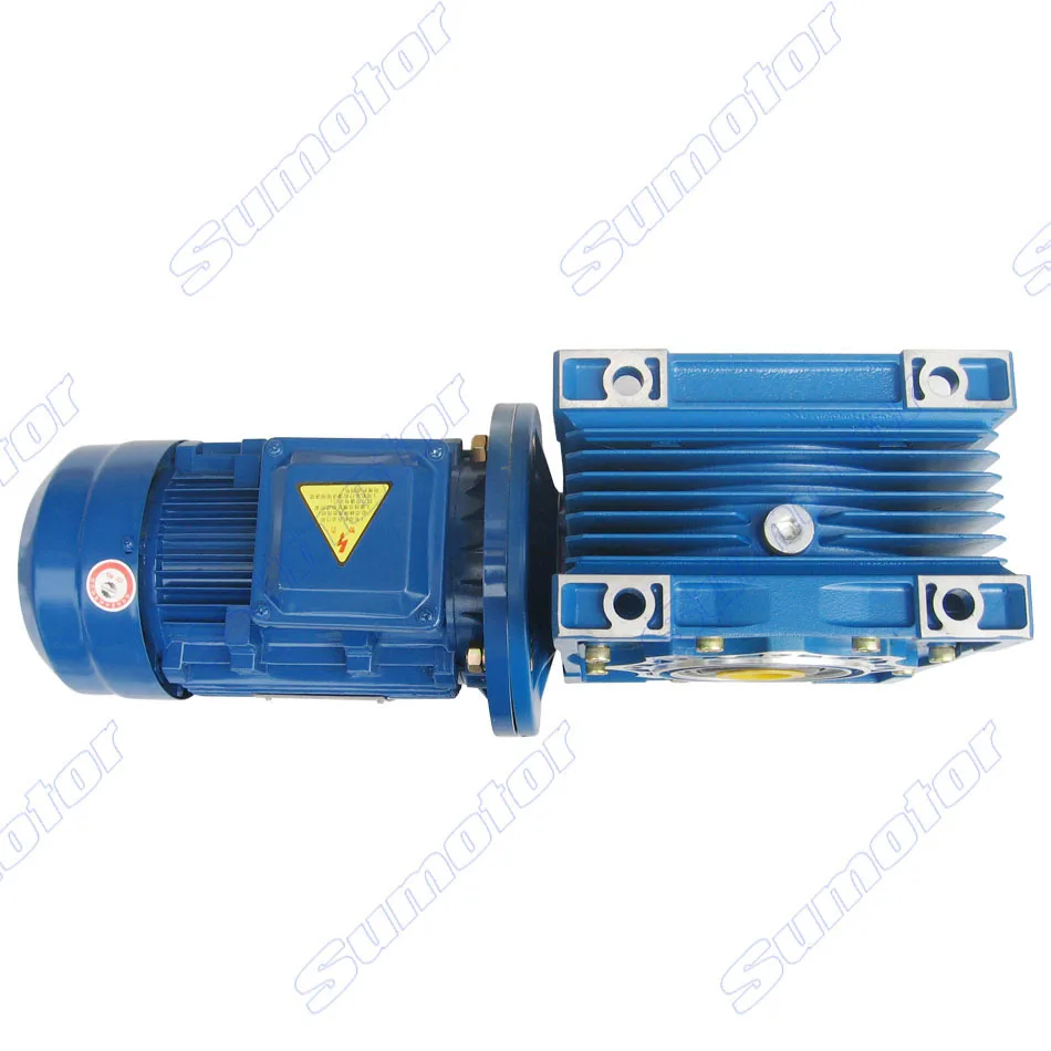 1.5kW 2HP AC 220V 380V three 3-phases one-phase worm gear motor low speed for Industrial Stir Mixing Lifting and Honey extractor