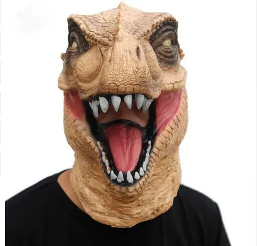 Scary T-Rex Mask Halloween Realistic Jurassic World Dinosaur Mask Adults Animal Cosplay Costume Party Mask Supplies