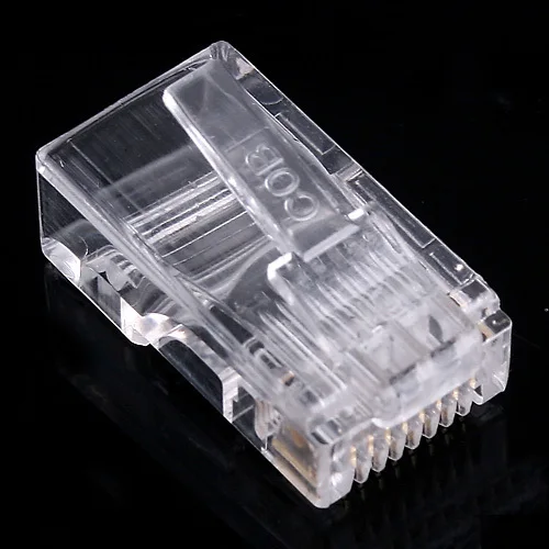 Baru 50 X RJ45/Pak RJ-45 CAT5 Steker Modular Jaringan Konektor Jaringan Adaptor Drop Pengiriman Grosir