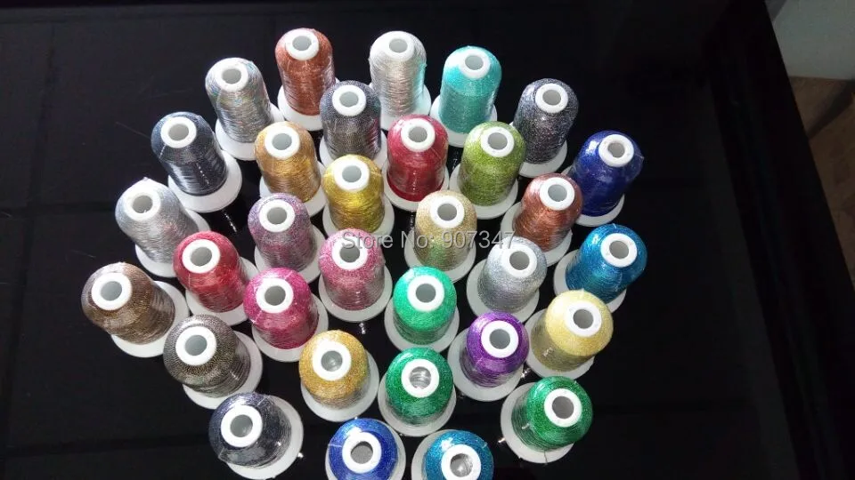 32 cones 500m/cone metallic embroidery machine thread + free shipping