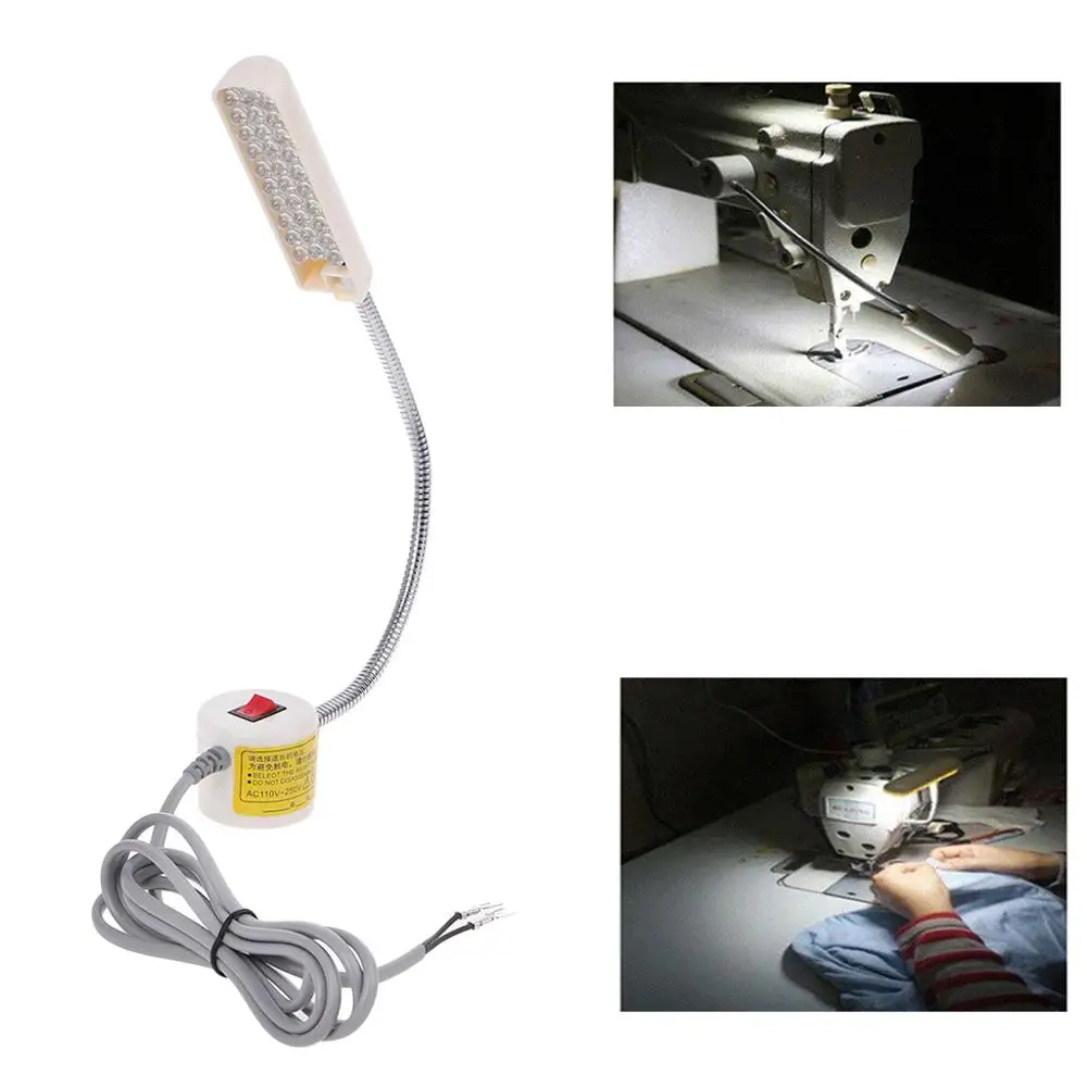 10 LED/12 LED/30 LED  110-250V Magnetic Base Sewing Machine Gooseneck Working Light Lamp White