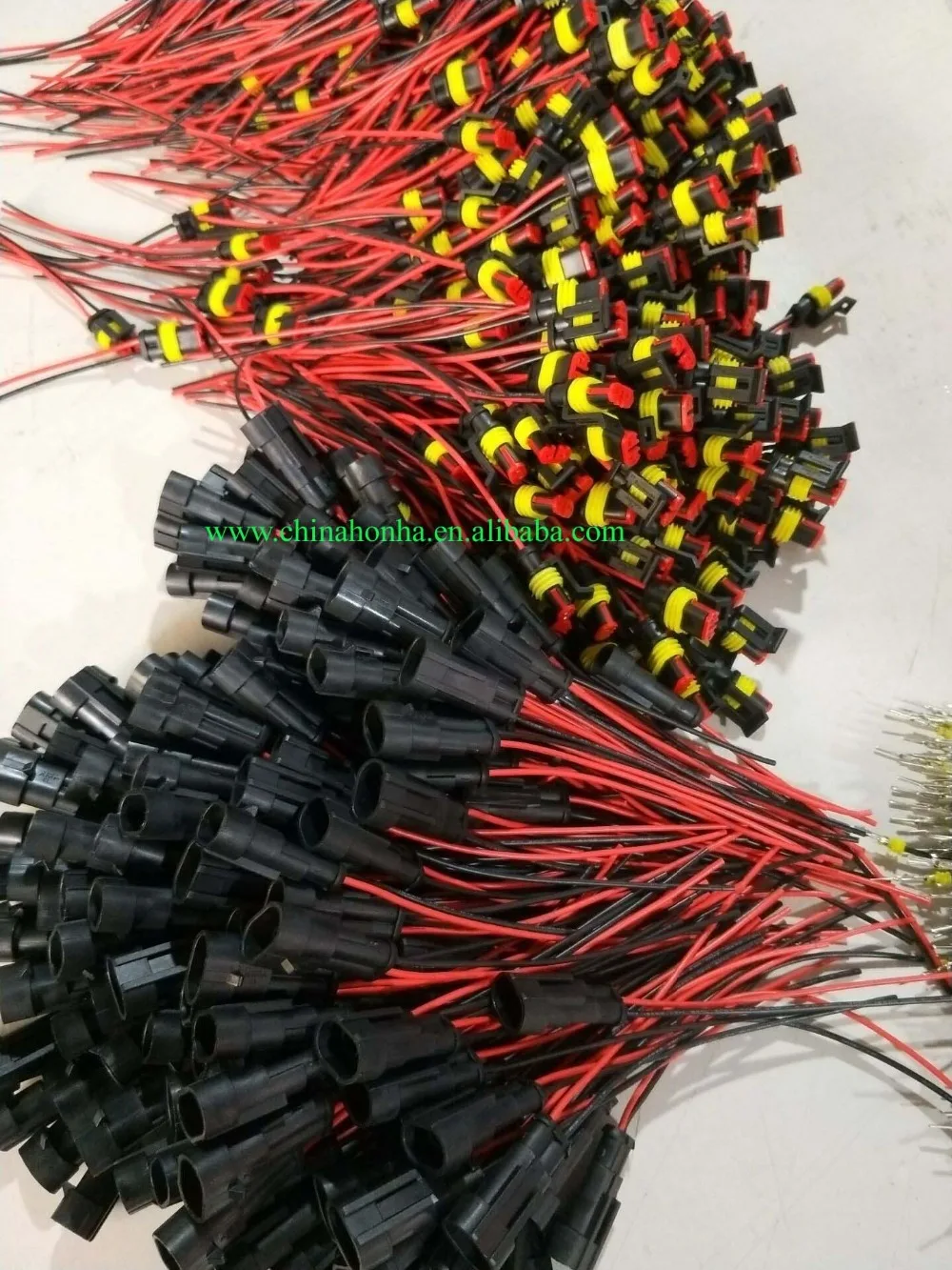 

10 pcs 2 pin Tyco AMP 1.5 series connector waterproof wire 1.5mm connector plug car xenon wire harness pigtail