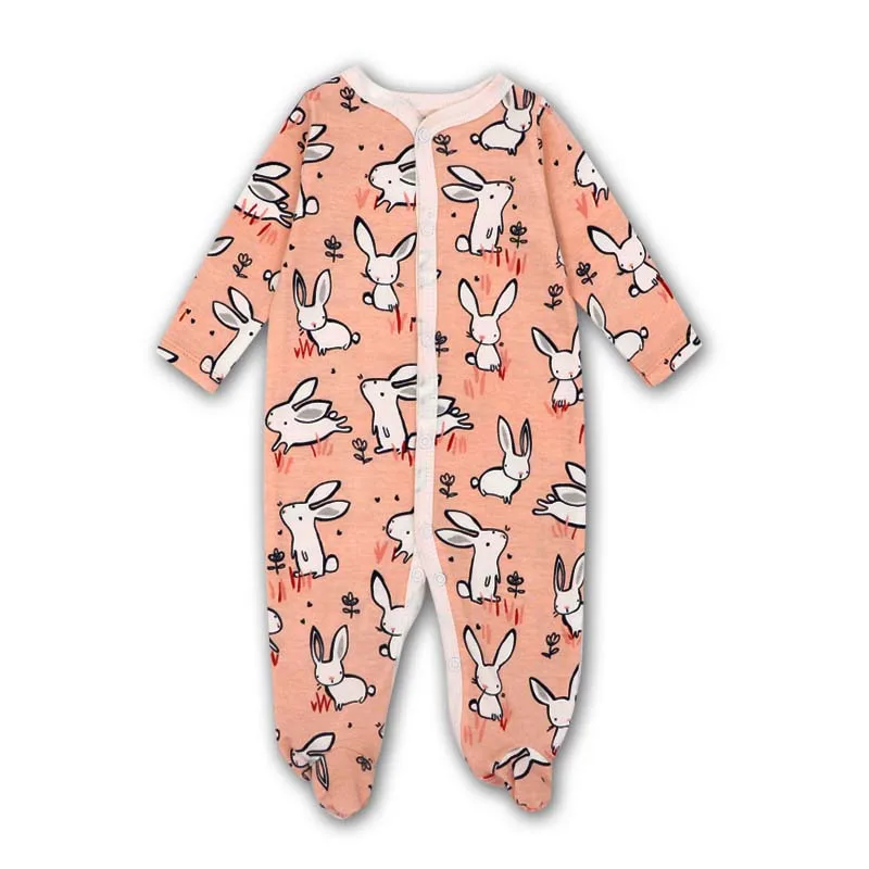 Baby Boy Girl Footies Pajamas Original Cotton Spring Sleepwear 1piece Pja Mother Animal Christmas Coverall baby'sets