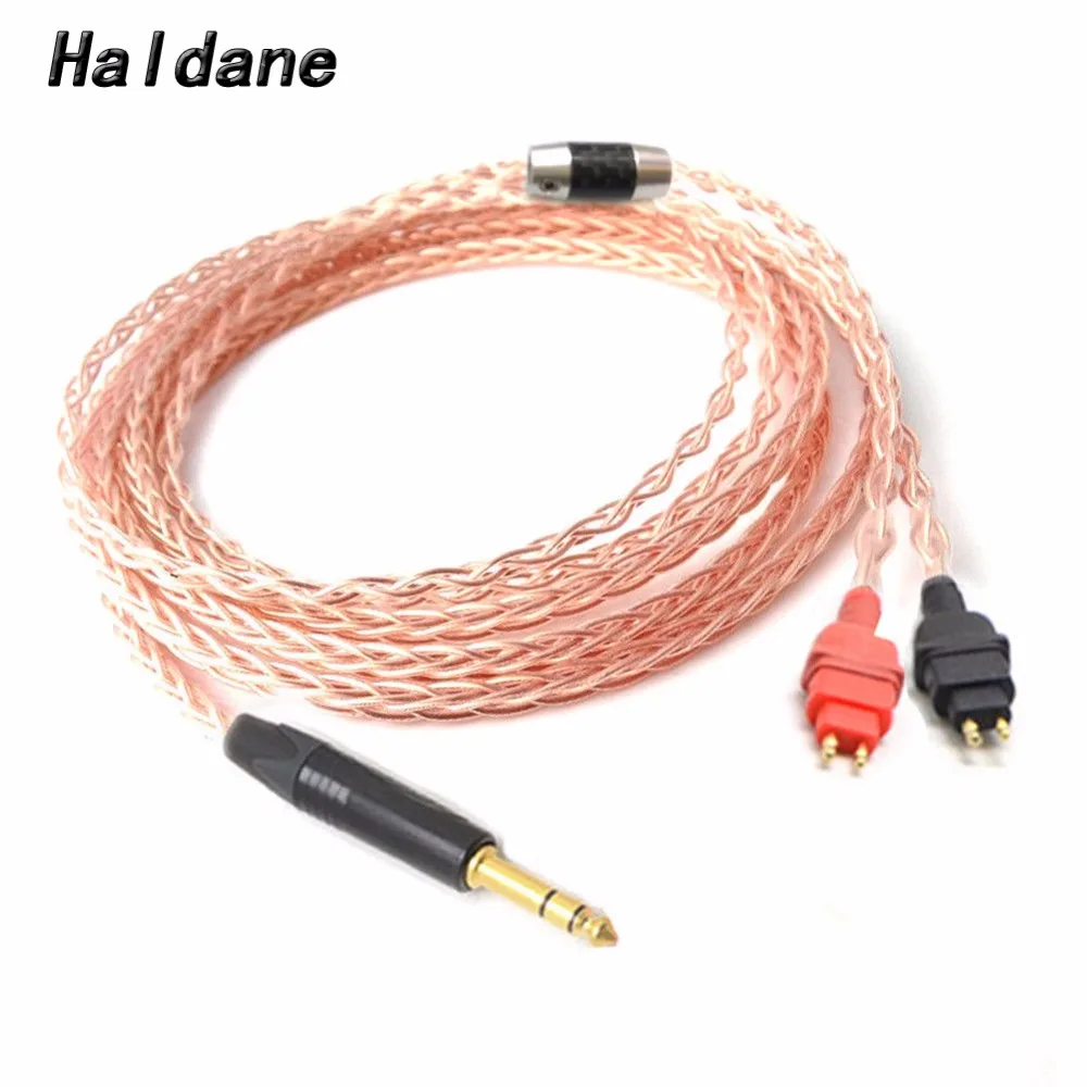 

Free Shipping Haldane 1/4" 6.35 mm 8 Croes Single Crystal Copper Headphone Upgrade Cable for HD600 HD650 HD525 545 565 580