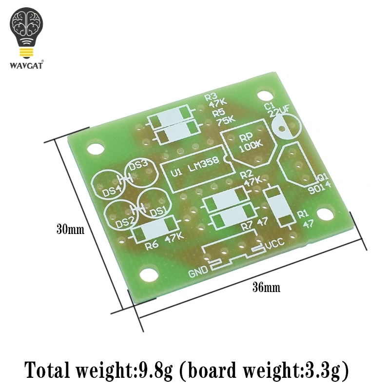 LM358 LED Breathing Light Kit Electronic Production Suite Electronic Kits DIY Parts Breath Light DIY Kit PCB laboratory