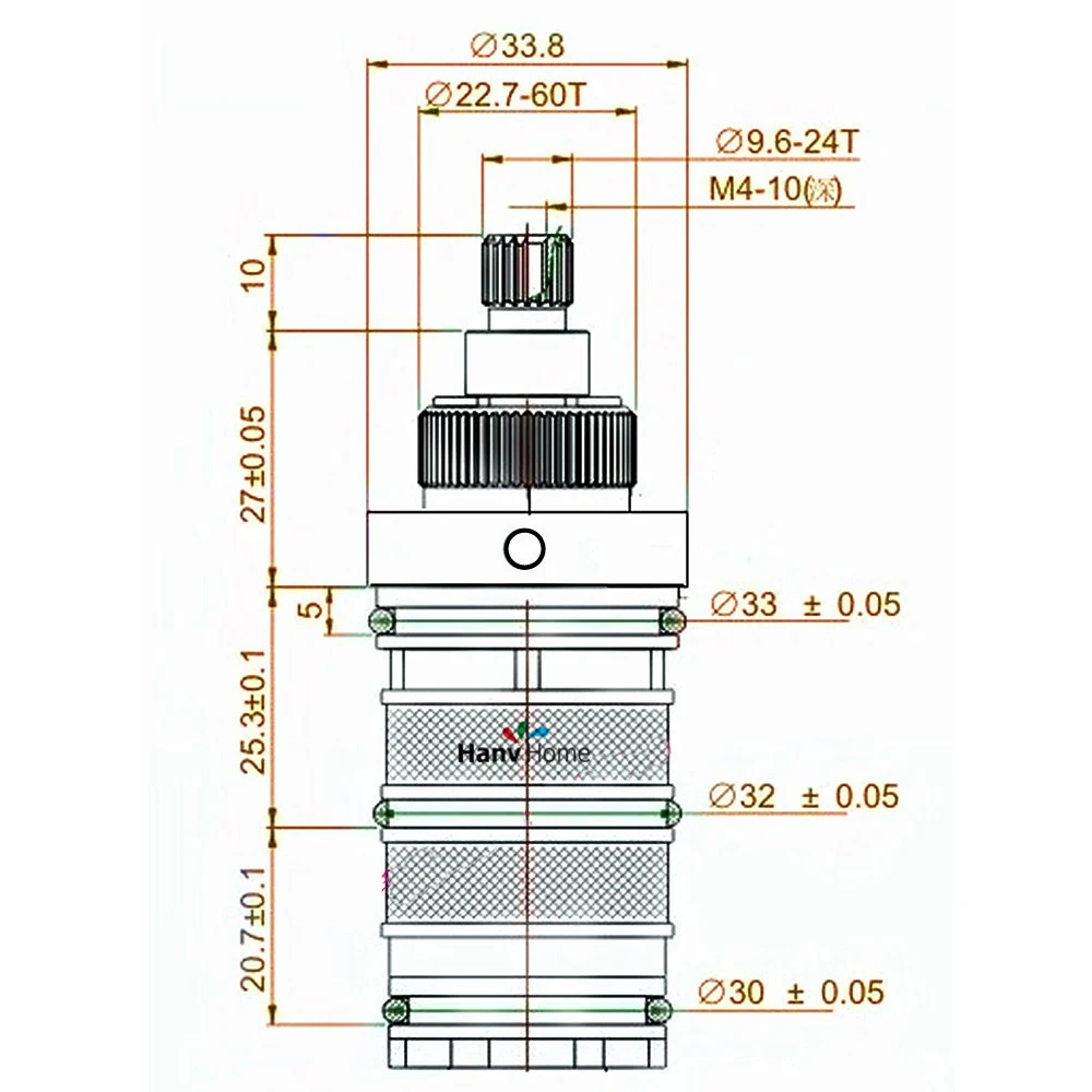 AODEYI Valvola Termostatica Spool Cartuccia Rubinetto di Rame Vasca Da Bagno Rubinetto Miscelatore Doccia Valvola Miscelatrice Regolare La