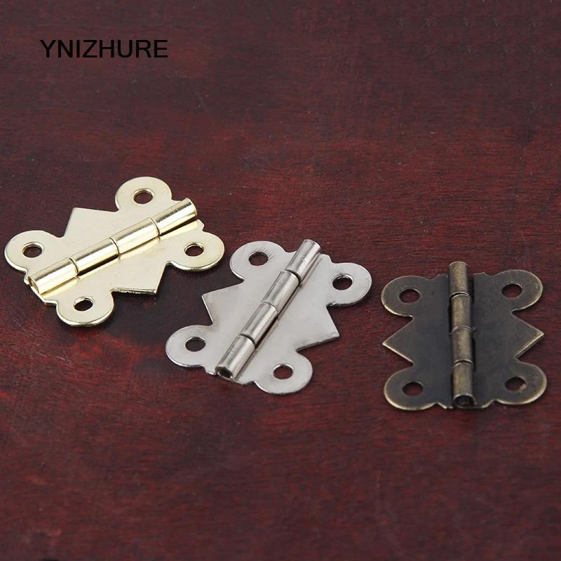 50pcs 25 * 20mm Antique Wooden Box Gift Packaging Cabinet Drawer Jewelry Box Hinge For Furniture Hardware Real Muebles