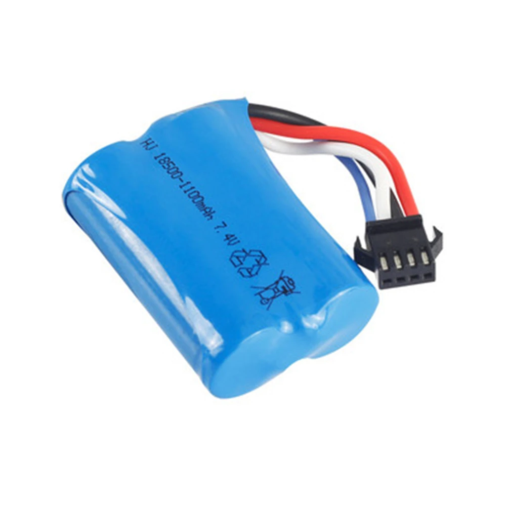 Batterie Lipo améliorée 3.7V 1100mAh 18500, pour UDI 001 UDI001 Huanqi 960, bateau rapide télécommandé avec prise SM-4P