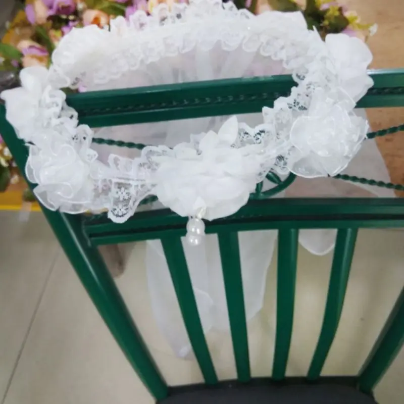 Diadema de princesa pequeña para niños, velos de novia de tul de doble capa, guirnalda de flores, volantes, encaje Floral, corona de fiesta de boda