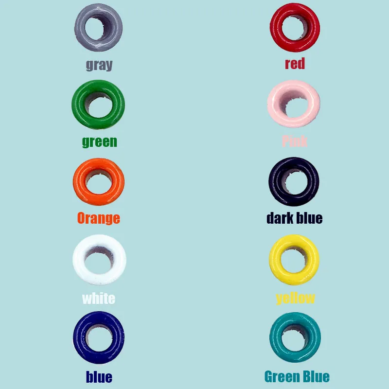 100 Sets Paint Color Eyelets Rivets Button Holes 5 mm Corns Rivet/Snap Fastener Buckle