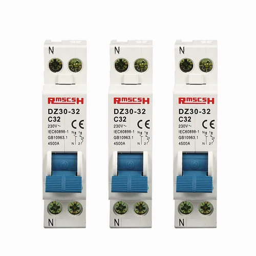 Mini disyuntor DPN DZ30-32, 1P + N, 10A, 16A, 20A, 25A, 32A, 220V, 230V, 50HZ, 60HZ, RCBO de Riel DIN