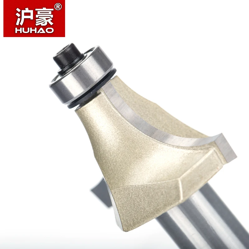 HUHAO 1pc 1/2 "Schaft Hartmetall Holzbearbeitung Fräsen Filet Cutter Trimmer Kopf Stoßen Gravur R-abgeschrägten Router bits