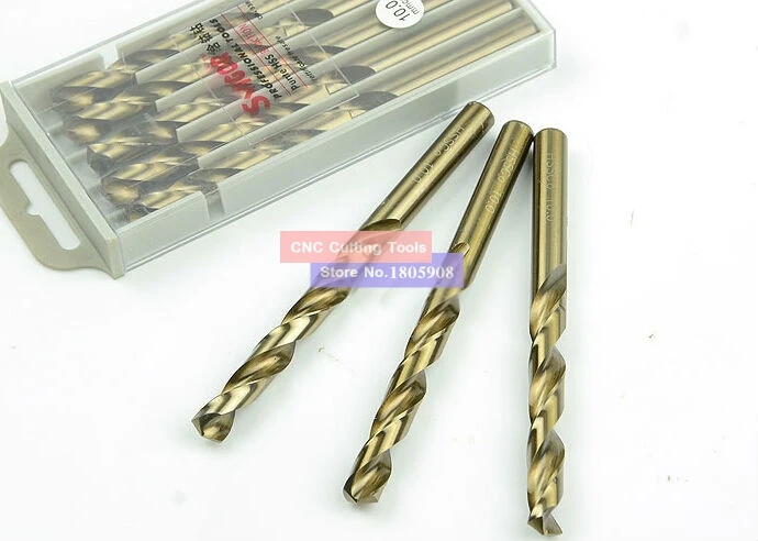 M35 10 sztuk 1.0mm-8.5mm HSS konopie kwiaty wiertła kobaltowe specjalna stal nierdzewna wiertła (1mm/2mm/3mm/4mm/5mm/6mm/7mm/8mm)