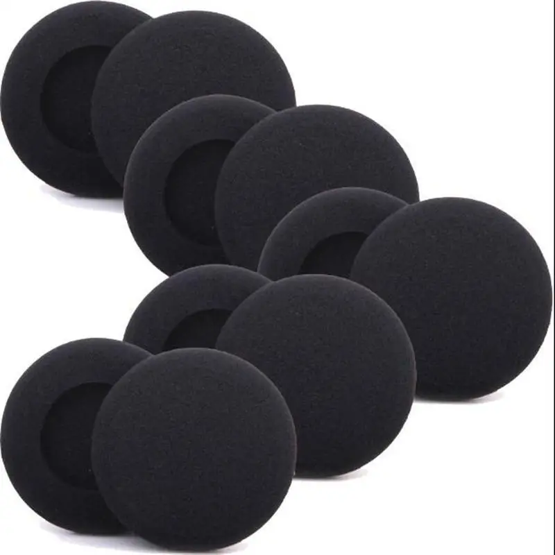 10pcs 40mm foam ear pads replacement ear cushion soft spong headsets earpads cover 10pcs/lot for call center headsets