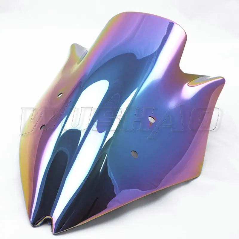 Motorcycle Double Bubble Windshield WindScreen Screen For 2007 2008 2009 Kawasaki Z1000 Z 1000 Black Iridium Clear