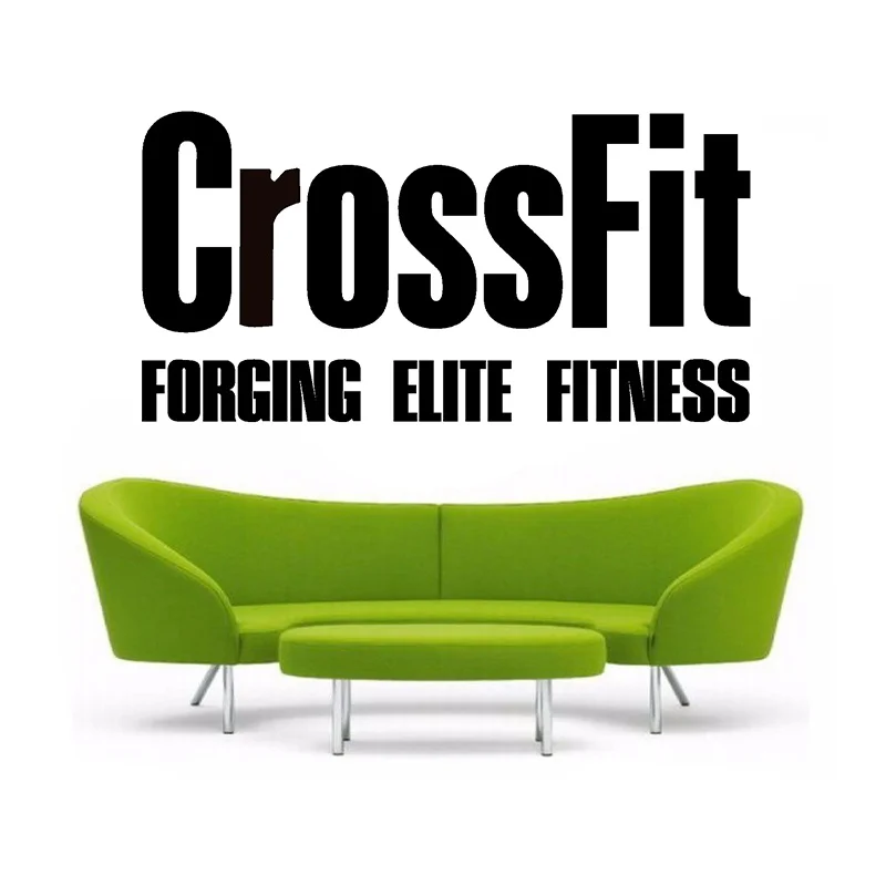 Crossfit Decals - Bodybuilding Fitness Center Sport Wall Mural Decor - Gym Wallpaper Design - Fitness Motivation Wall Stickers