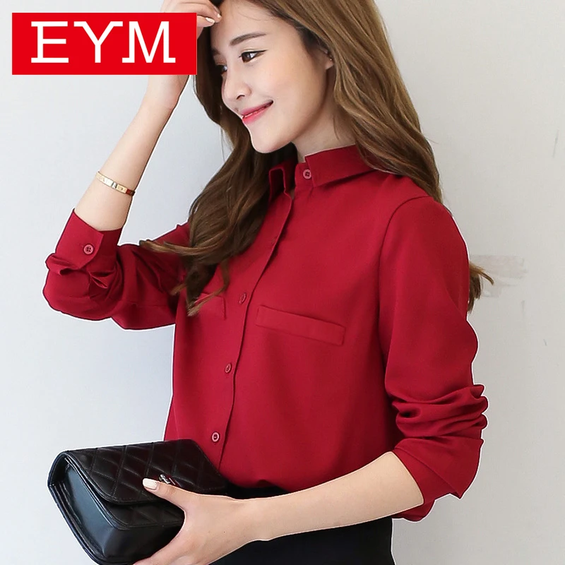 Brand Women Blouse 2023 New Casual Women\'s Long Sleeved Solid Shirt Plus Size Blouses Ladies Office OL Style Shirts Blusas